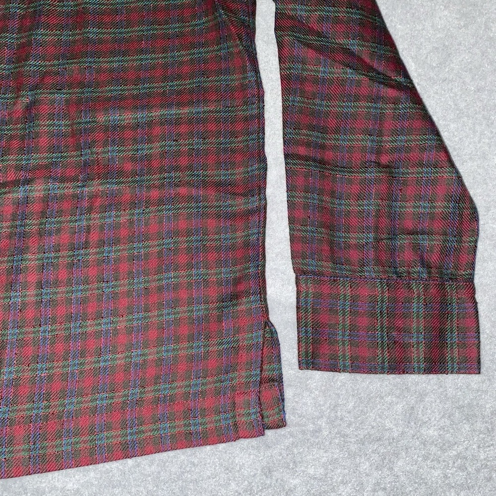 Madewell Women's Size L Flannel Westlake Shirt in Stoppard Plaid Long Sleeve Top - Picture 8 of 12